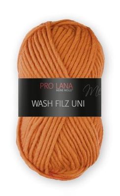 Unbekannt WASH Fieltro – 50 g – Color: 127, naranja (26 colores disponibles)
