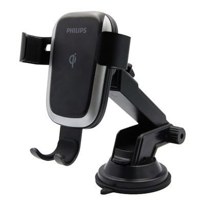 Philips DLK3532Q/00 - Supporto per cellulare con caricatore da auto, colore: Nero