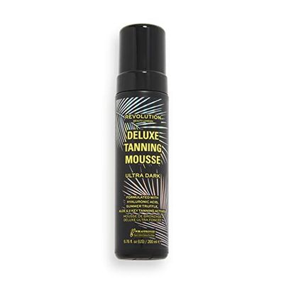 MAKEUP REVOLUTION Beauty, Deluxe Tanning Mousse, Non-Sticky Formula med hyaluronsyra, Ultra Dark, 200 ml