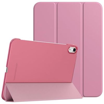 TiMOVO Case for iPad (A16) 11th Generation 11 Inch 2025/iPad 10th Generation 10.9 Inch 2022, Slim Stand Cover with Hard Translucent Back, Support Touch ID, Auto Wake/Sleep, Fondant Pink