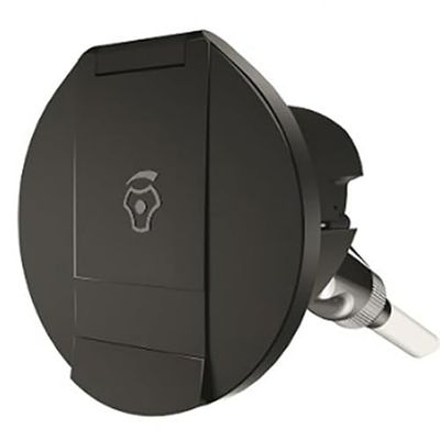 MIXER TAP+BLACK ROUND COVER
