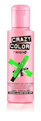 Crazy Color GO TOXIC UV semi permanent hair color cream, 100 ml (Pack of 1)
