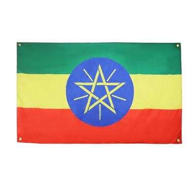 AZ FLAG Flaga Etiopii 150 x 90 cm z 4 oczkami, flaga Etiopii na balkon lub ścianę