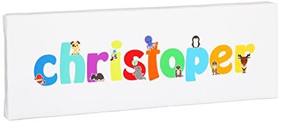 Little Helper christoper1542 – Stampa su tela 15de personalizzabile, nuovo e aufg espannt su telaio, giovane Nomi