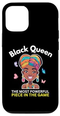 Coque pour iPhone 13 Pro Melanine Black Queen Girl Magic Girls Mois de l'histoire des Noirs