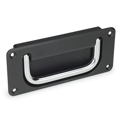 Ganter Normelemente GN 425.8-120-CR-SW-B 8-120-CR-SW-B-Maniglie Pieghevoli, Nero, RAL 9005, Struttura Opaca, Länge l1: 120mm