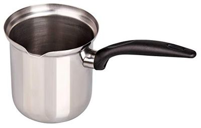 FACKELMANN Pot à café et à Lait 800 ML, Acier Inoxydable, Noir/Argent, diamètre env. 9 cm