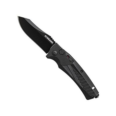 Schrade SCH90B, Coltello Tascabile Unisex – Adulto, Nero, Taglia Unica