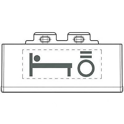BTicino N4915SETBL Pictogrammes Éclairables avec Symbole, Lumière Lit, Blanc