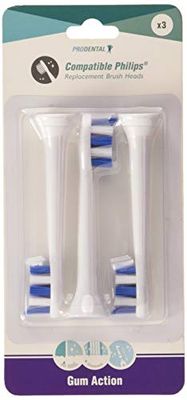 Prodental Philips Sonicare - Juego de 3 cabezales de recambio para cepillo de recambio