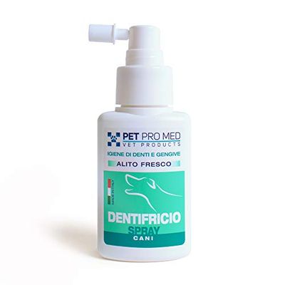 Virosac PetProMed Dentifrice Spray – Idéal pour l'hygiène des dents et des gencives du chien – 1 flacon de 50 ml avec extrait d'ananas et de menthe