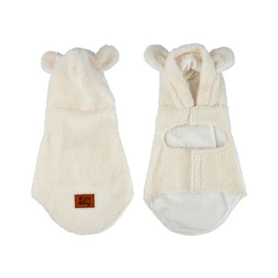 SONDEY Paris Prix - Giacca in peluche per cani, 35 cm, colore: ecru