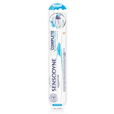 Sensodyne Complete Protection zachte tandenborstel, zacht, 1 stuks, speciaal ontwikkeld voor mensen met pijngevoelige tanden, op kleur gesorteerd