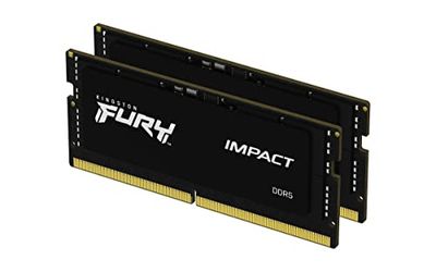 Kingston FURY Impact PnP 32GB (2x16GB) 5600MT/S DDR5 CL40 SODIMM Memoria Gaming per Laptop Kit da 2 - KF556S40IBK2-32