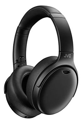 JVC Auriculares híbridos Supra-oídos, compatibles con Hi-Res, Cancelling, Bluetooth 5.1, HA-S100N (Negro)