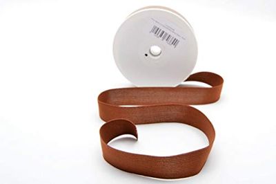 Trimz Élastique tissé coloré 25 mm, marron, 25mm x 10m