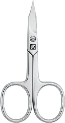 ZWILLING Tesouras combinadas para unhas (tesouras de unhas e cutículas para unhas de mãos e pés, borda curva, ponta fina, hipoalergénicas), polidas, prata, 90 mm