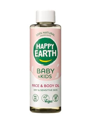 Happy Earth Huile pour le visage et le corps 100% naturelle pour bébé et enfant 150 ml
