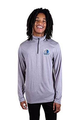 Ultra Game NBA męska bluza z suwakiem ćwiartki aktywna koszula, Wrzosowy grafit19, M