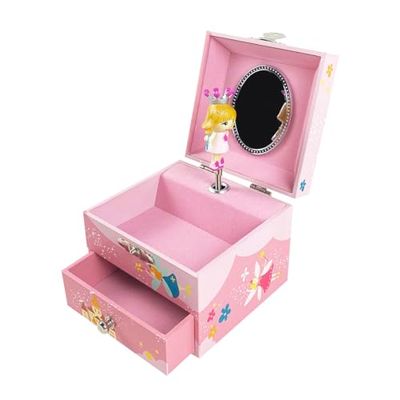 Trousselier Princesses - Caja de joyería musical para regalo de niña - Música invitación a la danza - Colorido rosa