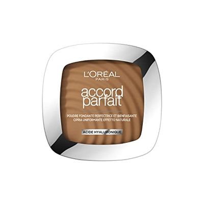 L'Oréal Paris - Poudre Fondante Accord Parfait - Peaux Normales à Mixtes - Teinte : Capuccino Doré (8.D) - 9 g