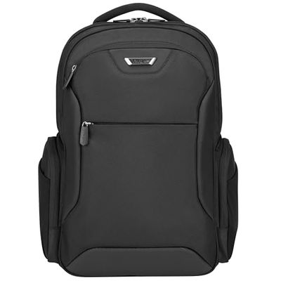 Targus Mochila Corporate Traveller para portáteis de 15,6", mala para portátil com painel de malha, mochila expansível de 27 a 30 litros, preto, CUCT02BUE