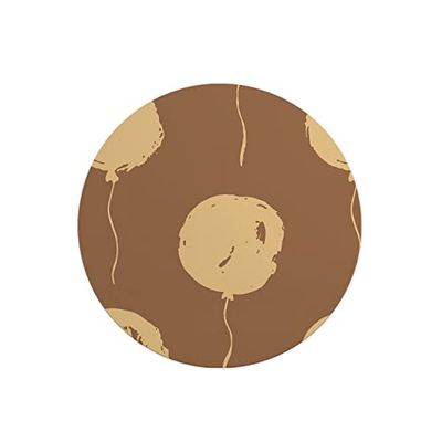 Questo Casa, Ronde digitaal bedrukte muismat, antislip onderkant, voor kantoor en thuis, diameter: 22 cm