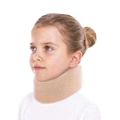 Coltrui neksteun, herstel, halsband, cervicale steun, instelbaar, zacht, 100% katoenweefsel, verlicht wervelkolom, spieren, gewrichtsdruk, klein beige