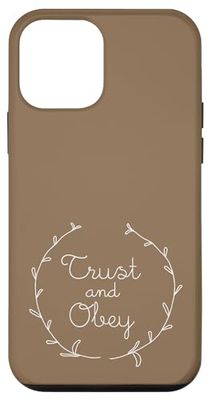 TRUST AND OBEY - Christian Faith - Gift - Ornate Leaf Vine Case for iPhone 12 mini
