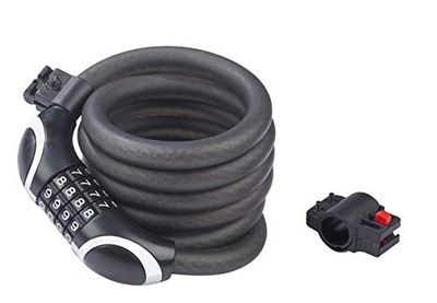 DANSI Zahlenschloss, mit Programmierbarem Zahlencode, Schwarz, 44102, Lucchetto a Combinazione Unisex -Adulto, Nero, 15x1800mm