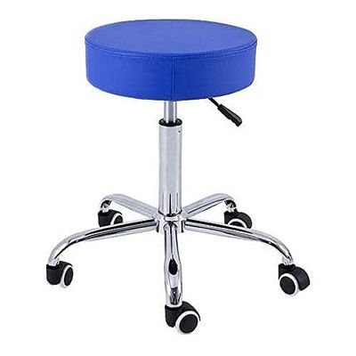 QUIRUMED Kruk basis verchroomd 5 wielen blauw