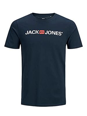 JACK & JONES Jjecorp T-shirt met logo voor heren, met ronde hals en neus
