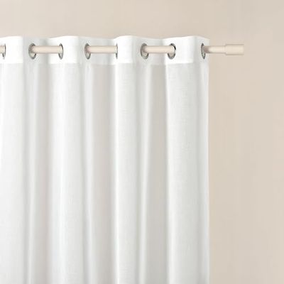 ROOM99 Novelia - Tenda con occhielli, 500 x 250 cm, larghezza x altezza per soggiorno, colore: Bianco liscio, 1 pezzo