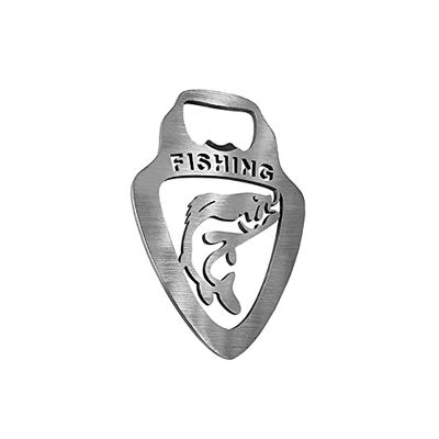 Avisa Stainless steel bottle opener - 'Fishing' (silver)