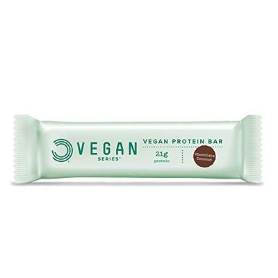 Bulk Barra de proteína vegana, chocolate y coco, paquete de 12