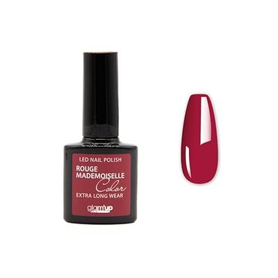 Glam'Up Paris - Smalto semi-permanente, senza Hema, smalto gel UV LED, altamente pigmentato, a lunga durata, facile da usare, colore: rosso