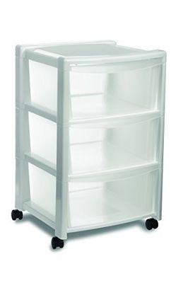 Stefanplast Cómoda com 3 gavetas, cm 40 x 40 x 63 h