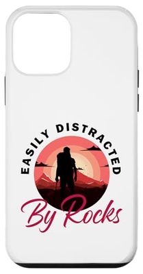 Easily Distracted by Rocks Funny Humor Geology Rock Hunter Case for iPhone 12 mini