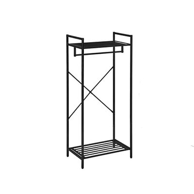 HOGAR24 ES - Armario forja Negro, con estantes y Barra para Colgar con Medidas de 141 x 64 x 40 cm