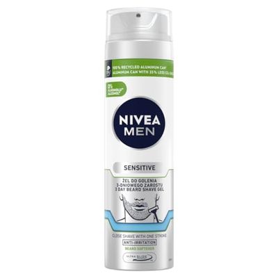 NIVEA MEN Sensitive Gel da barba di 3 giorni per uomo, 200 ml
