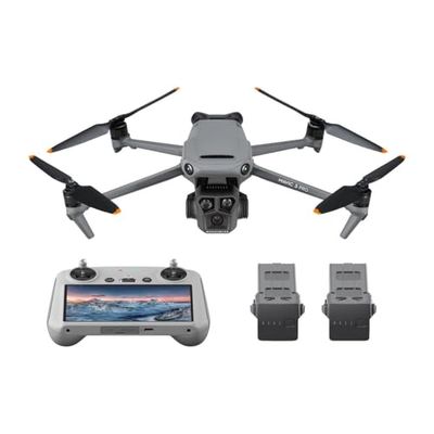 DJI Bundle DJI Mavic 3 Pro Fly More avec DJI RC (radiocommande avec écran), Drone phare à trois caméras avec caméra Hasselblad CMOS 4/3, Transmission vidéo 15 km, Trois batt, Station de recharge