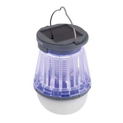 JATA HOGAR MOSTRAP MOST3522 - Antizanzare e Lampada Portatile Solare a 3 Livelli di Illuminazione, per Interni ed Esterni Agisce in 50 mq, Ricaricabile con energia Solare o Cavo USB
