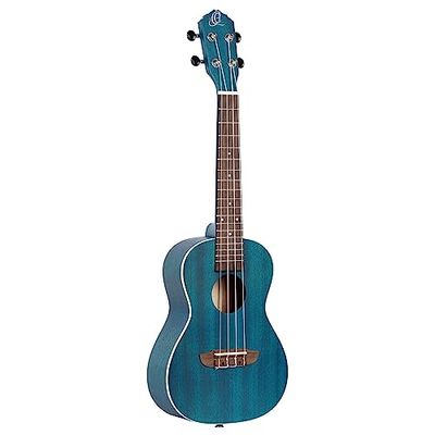 Ortega Guitars Concert Ukulele Lefthanded – Acoustic – Earth Series – Okoume, Dark Blue (RUOCEAN-L)