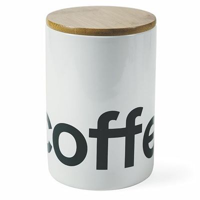 Villa d'Este Home Tivoli Barattolo caffè 750 ml in ceramica, coperchio in bambù, Bamboo