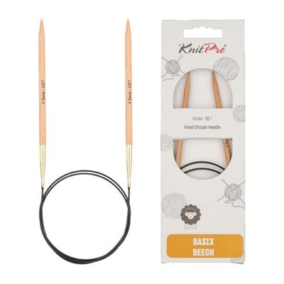 KnitPro KP35309 Basix Aiguille Circulaire Fixe Bois Multicolore 36 x 1,3 x 5 cm