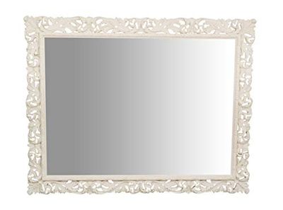 Biscottini Specchio da Parete 205x155x6 cm Made in Italy | Specchio Grande da Parete Bianco | Specchio Camera da Letto Shabby