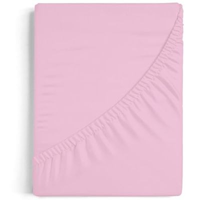 Burrito Blanco | Dra-på-lakan 150 x 190/200 cm | säng 150 cm (tillgängliga storlekar) | 50/50 bomullstyg | A7 rosa design