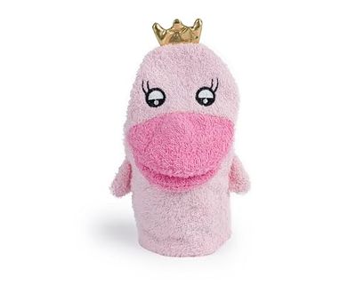 Isabelle Laurier - Gant de Toilette Amusant pour Enfant 100% Coton - Gant de Bain éponge pour bébé - Modèle Princesse, Rose