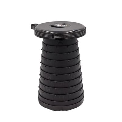 WEDO SITTOGO®NXT PP Tabouret télescopique de Camping certifié TÜV & GS | troisième génération amélioré Poids 1,06 kg capacité de Charge 150 kg Couleur Noir
