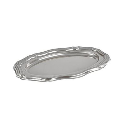 Codico 6ASJ079AG Set de 2 Plateaux Louis XV 40 * 26Cm - 65Grs - Pet Plastique Argent 25 x 40 x 2.5 cm 2 unité(s)